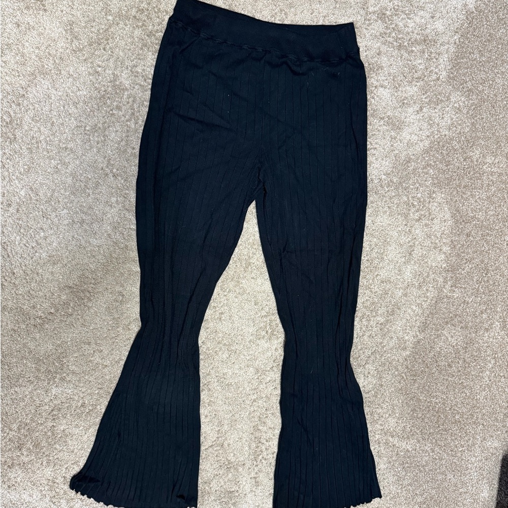Abercrombie Knit Flared Black Pants